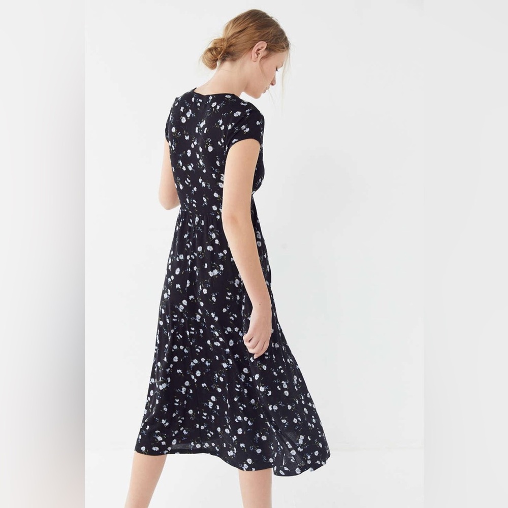 Urban Outfitters Dallas Plunging V-Neck Midi Dress